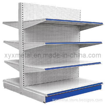 Perforated Back Supermarket Shelving Punch Back Panel Gondola Shelving